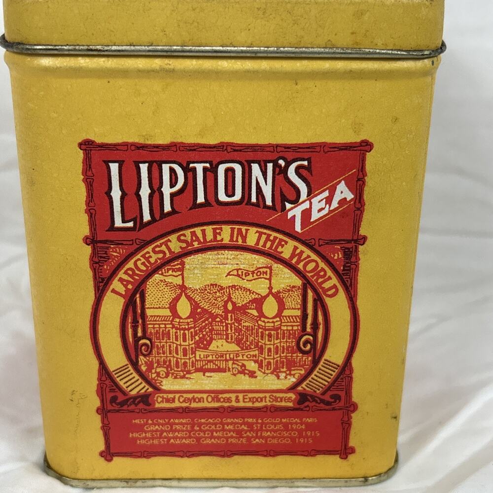 Vintage 1932 Lipton Tea Planter Ceylon Tin Bristol Ware